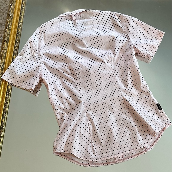 Arista Equestrian Fitted Show Riding Blouse w/ Collar Button Up Short Sleeve S/P - Picture 2 of 7